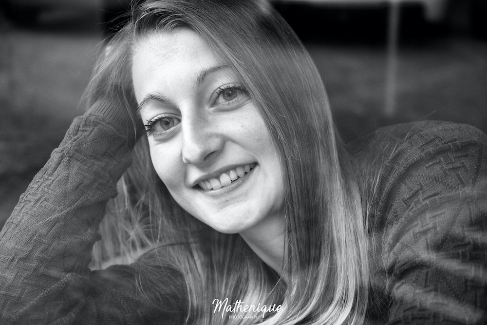 Behind glass portrait